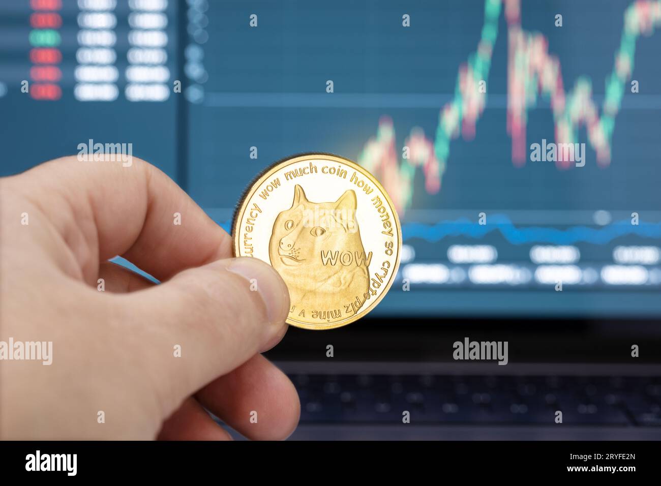 Dogecoin trading hi-res stock photography and images - Alamy