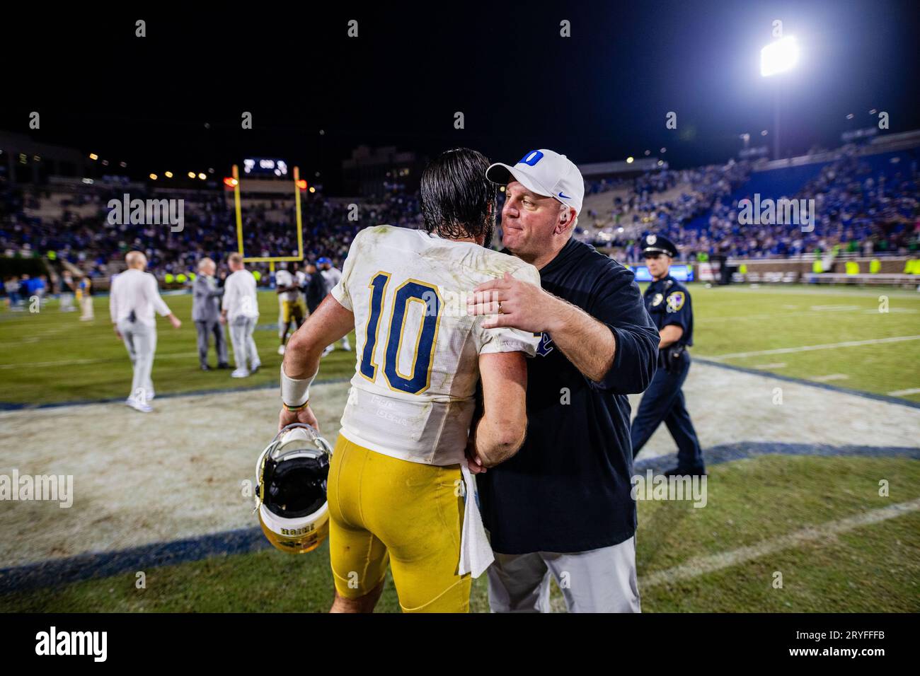 Durham, NC, USA. 30th Sep, 2023. Duke Blue Devils head coach Mike Elko