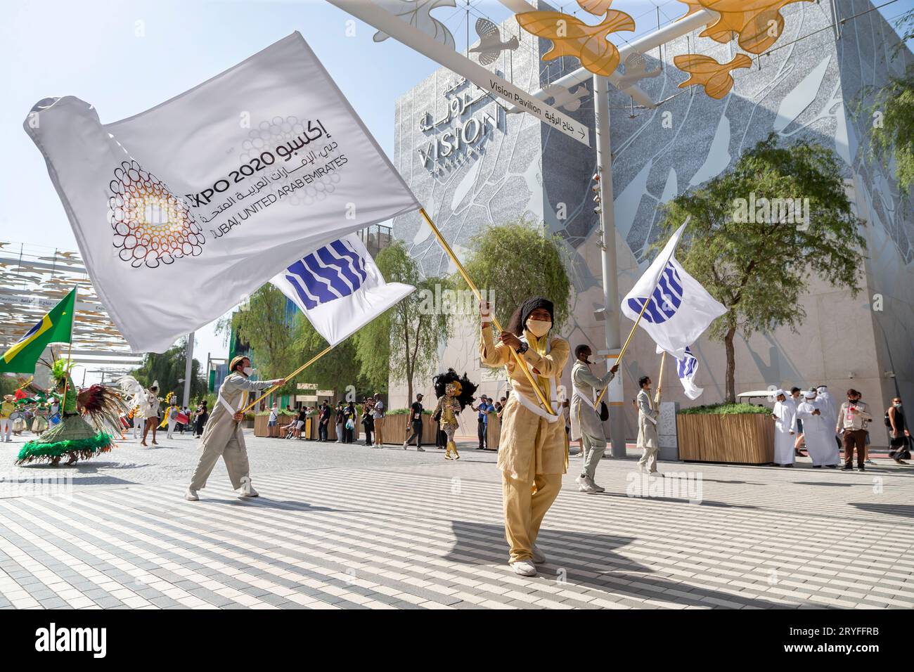 Dubai, UAE - November 15, 2021: Daily Parade at the Expo 2020 in Dubai