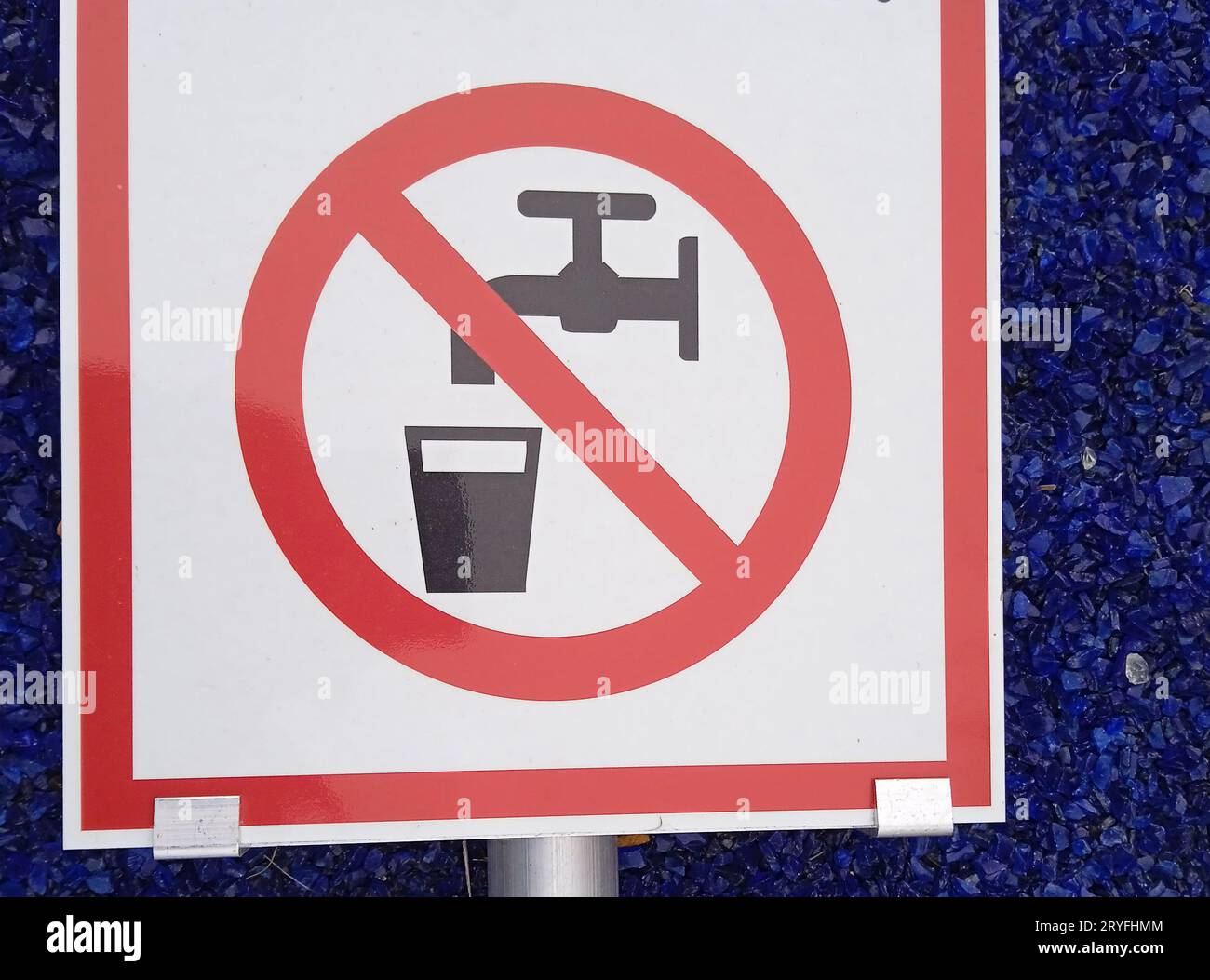 No drinking water sign and symbol Stock Photo