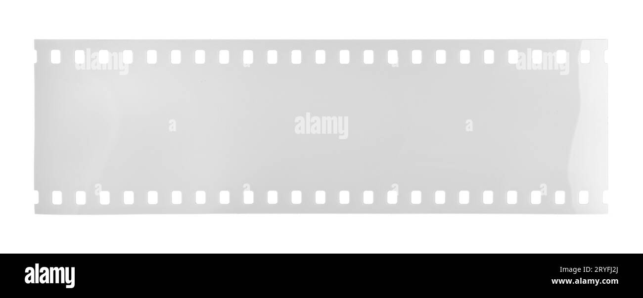 Blank gray film strip isolated on white background. Template Mock up Stock Photo
