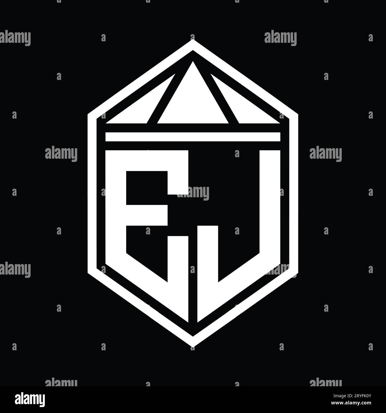Letter Logo Monogram Hexagon Shape Crown Castle Geometric Style Design  Stock Photo by ©priyo181290@gmail.com 670730076