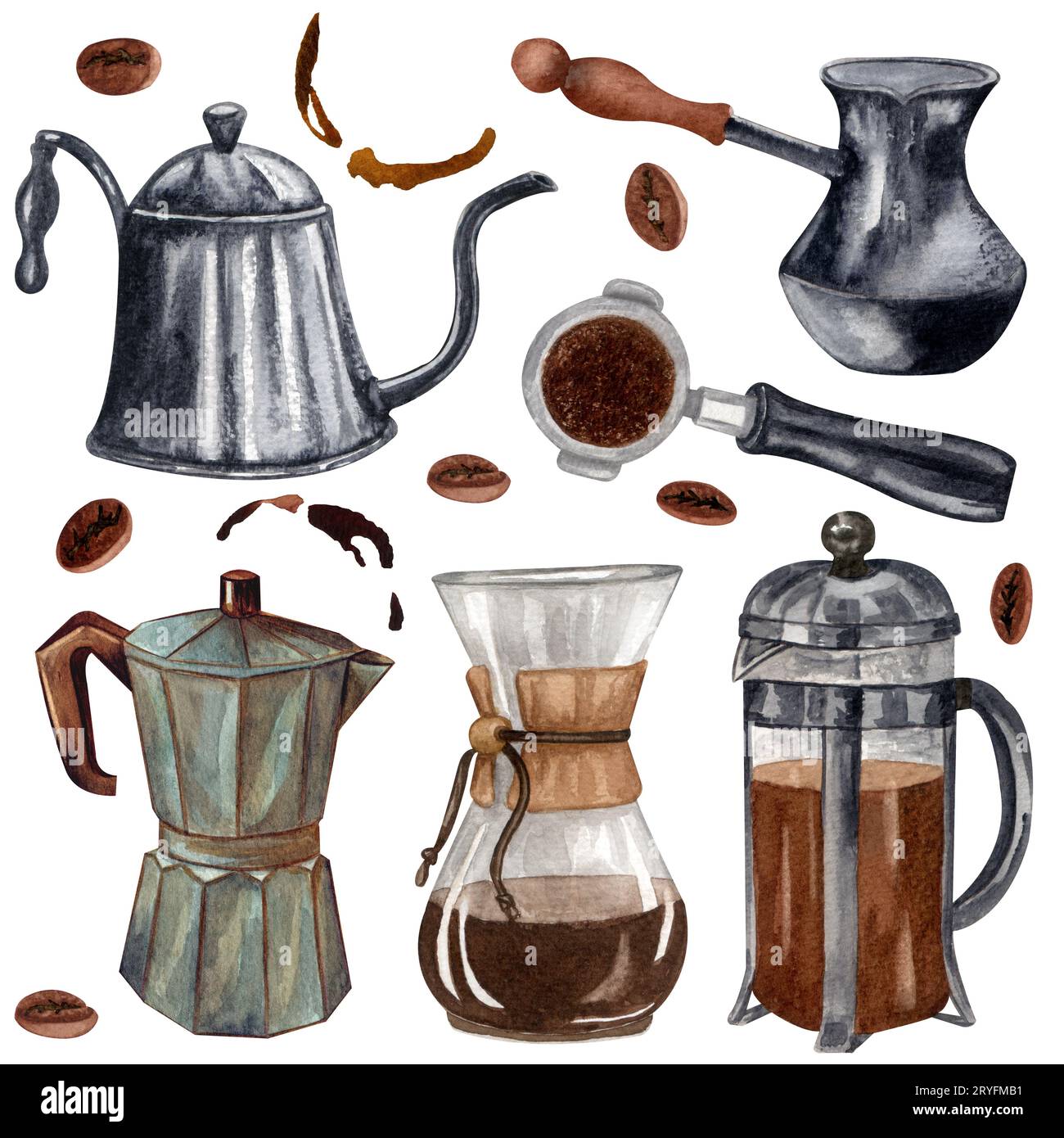 https://c8.alamy.com/comp/2RYFMB1/watercolor-coffee-set-coffee-beans-vintage-coffeemaker-tea-pot-hand-drawn-coffee-composition-breakfast-aesthetics-cards-l-2RYFMB1.jpg