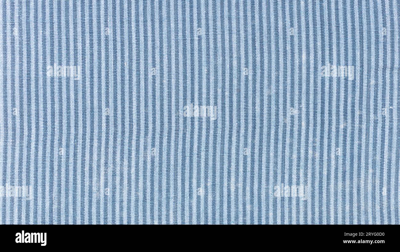 Blue striped textile background. Full frame Stock Photo