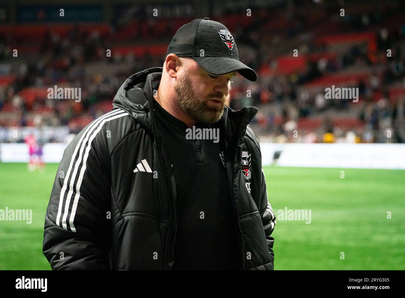 Vancouver, Canada. 30th Sep, 2023. Vancouver, British Columbia, Canada, September 30th 2023: Head Coach Wayne Rooney (D.C. United) exits the pitch after the Major League Soccer match between Vancouver Whitecaps FC and D.C. United at BC Place Stadium in Vancouver, British Columbia, Canada (EDITORIAL USAGE ONLY). (Amy Elle/SPP) Credit: SPP Sport Press Photo. /Alamy Live News Stock Photo