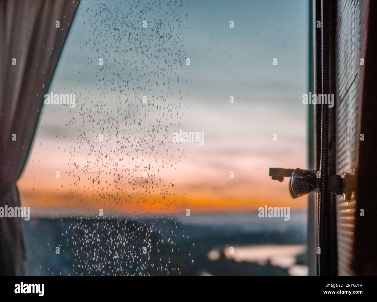 Bathing room interior with panoramic window Stock Photo