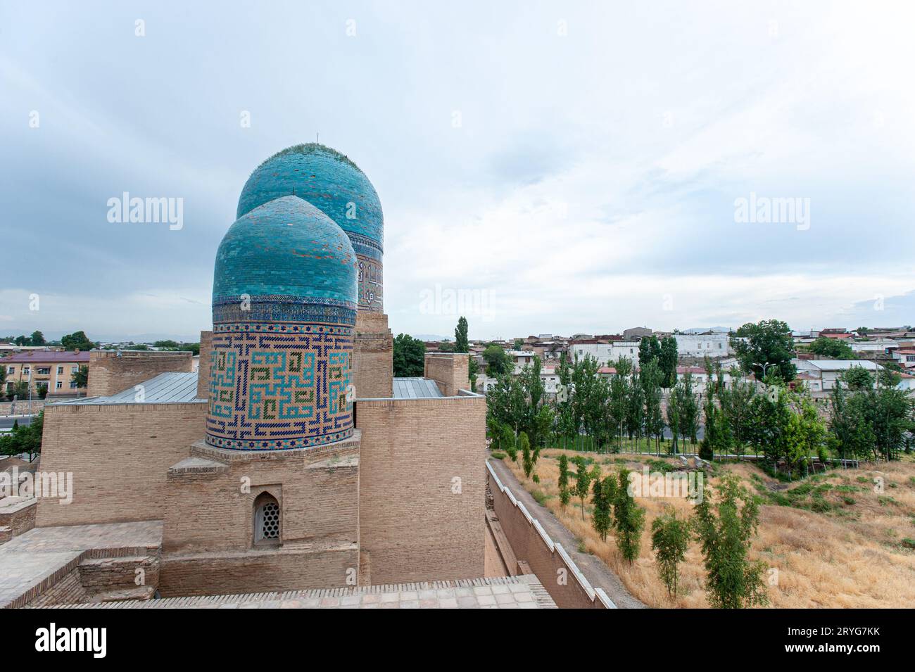 The Shahi Zinda Memorial Complex in Samarkand, Uzbekistan Stock Photo