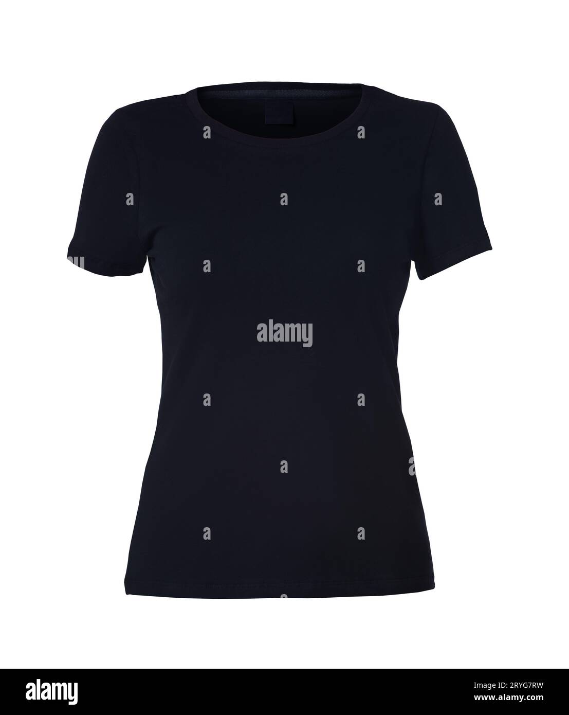 A black female Tshirt isolated on white Stock Photo Alamy