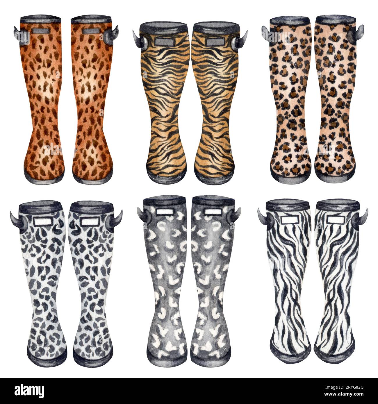 hunter leopard print wellies