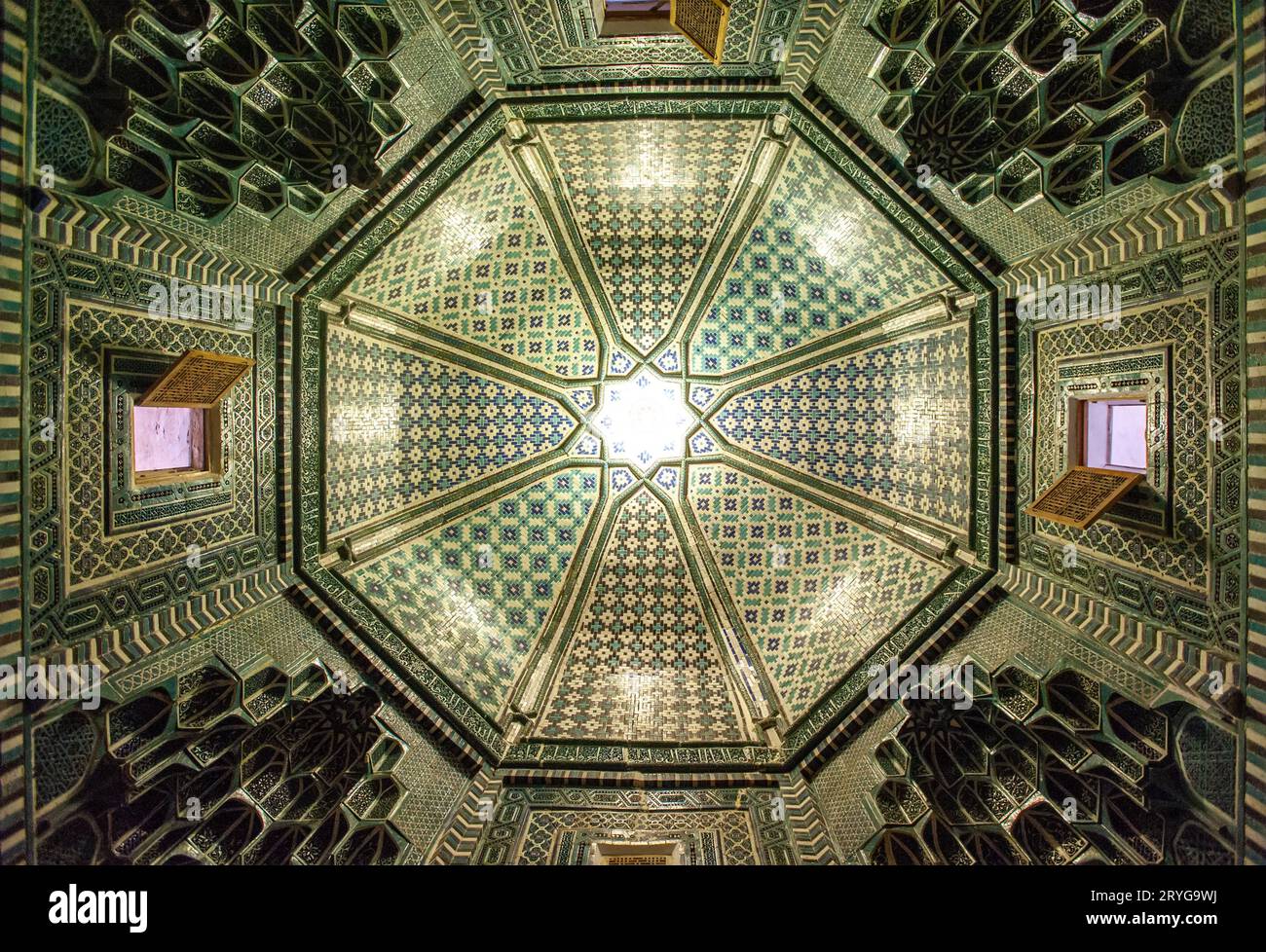 An interior of Shahi Zinda Mausoleum Stock Photo