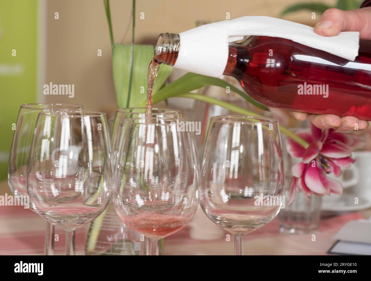 A glass of Schilcher wine Stock Photo