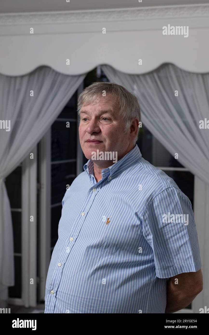 PHOTOJEFF GILBERT 29th September 2023. Kinsella father of knife victim Ben Stock Photo