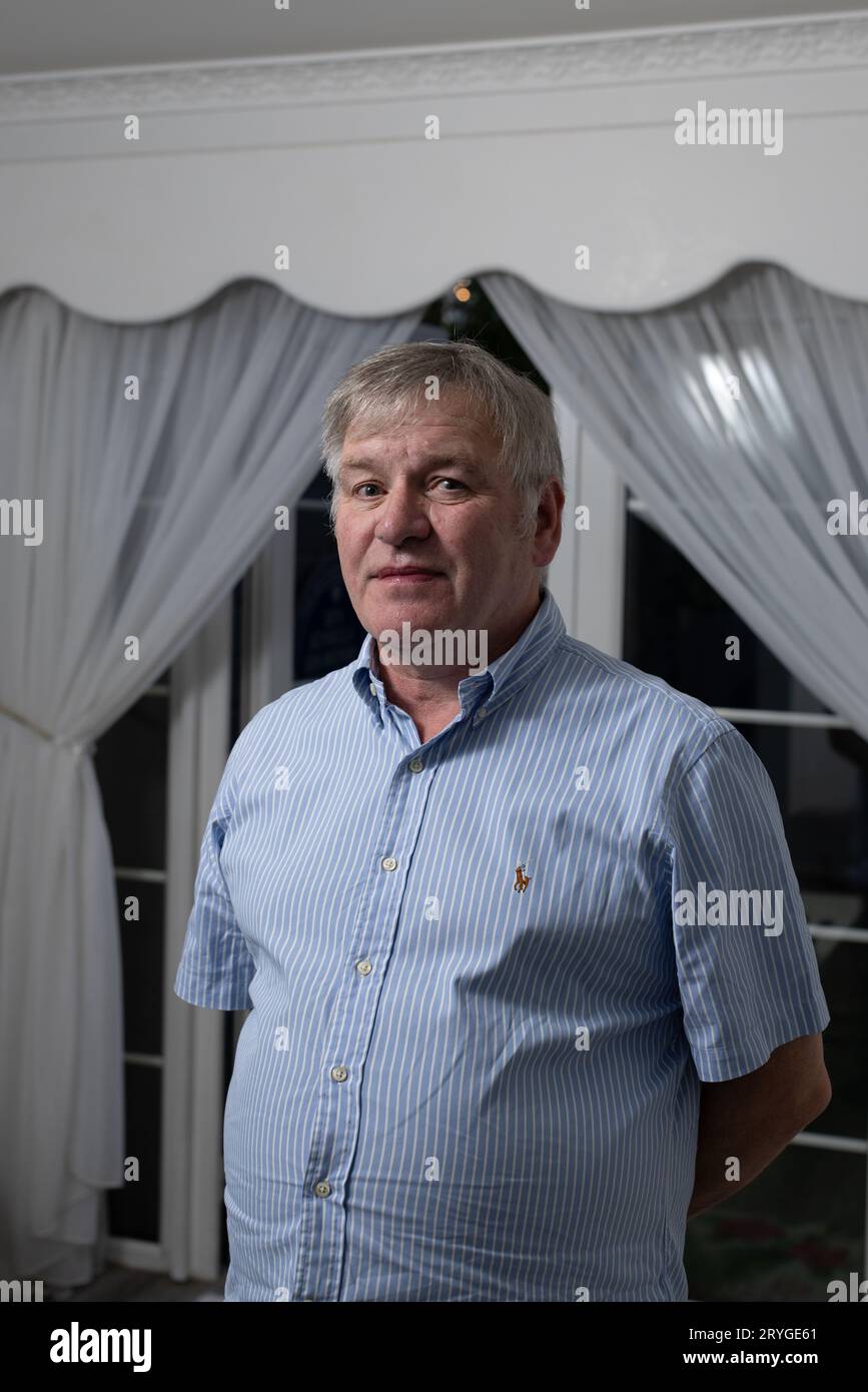 PHOTOJEFF GILBERT 29th September 2023. Kinsella father of knife victim Ben Stock Photo