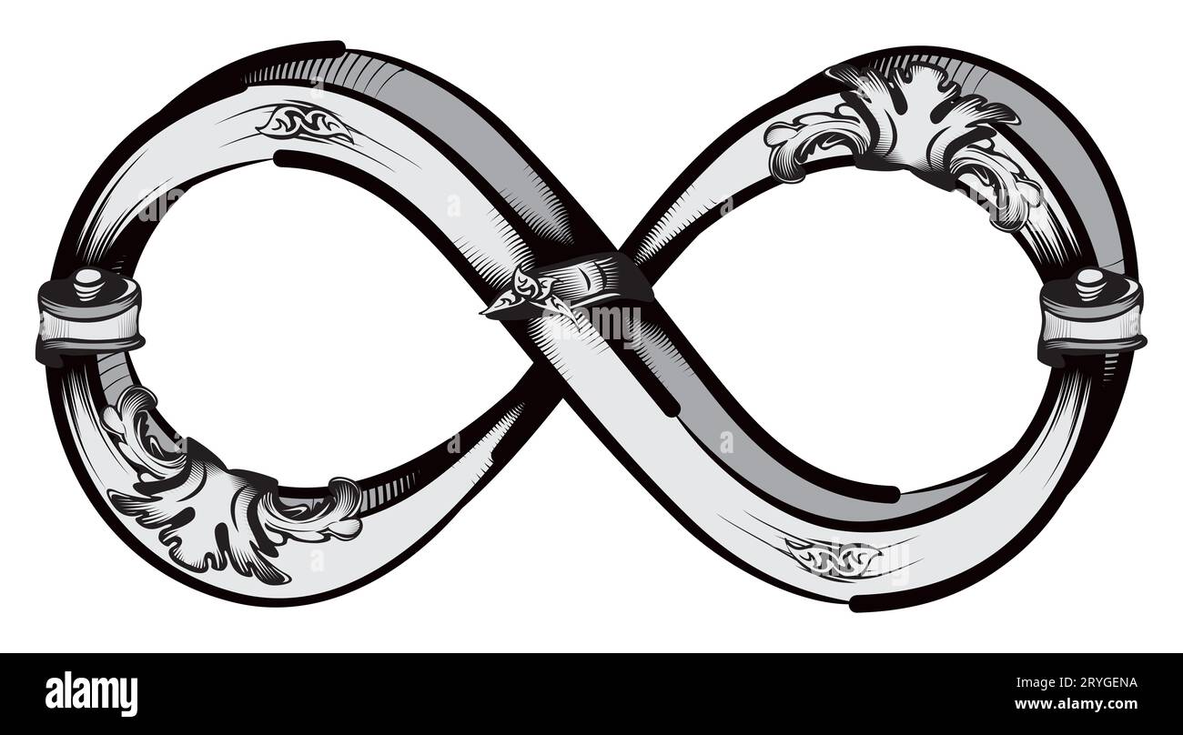 Double Heart Infinity Tattoo Design