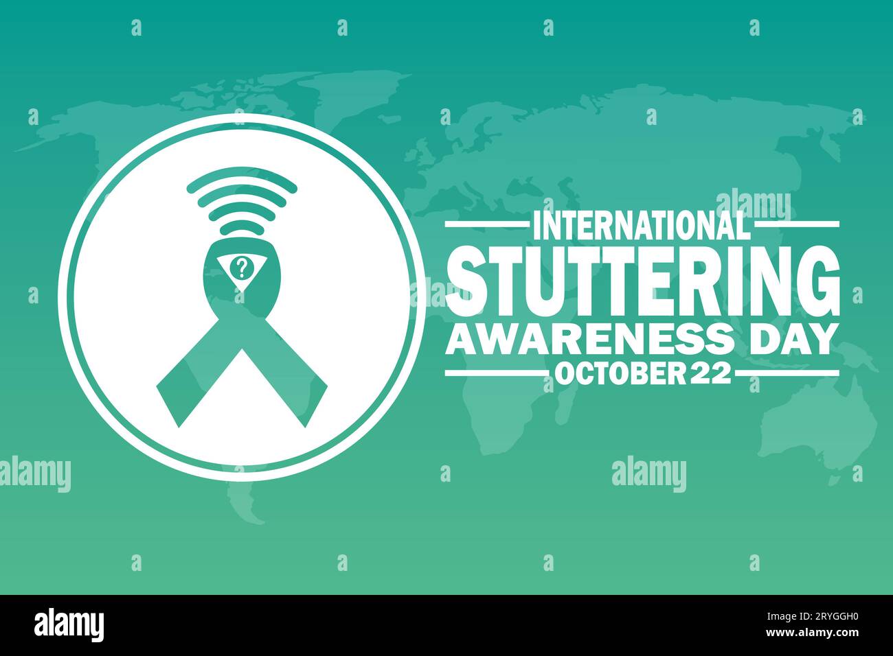 International Stuttering Awareness Day. Vector illustration. October 22 ...