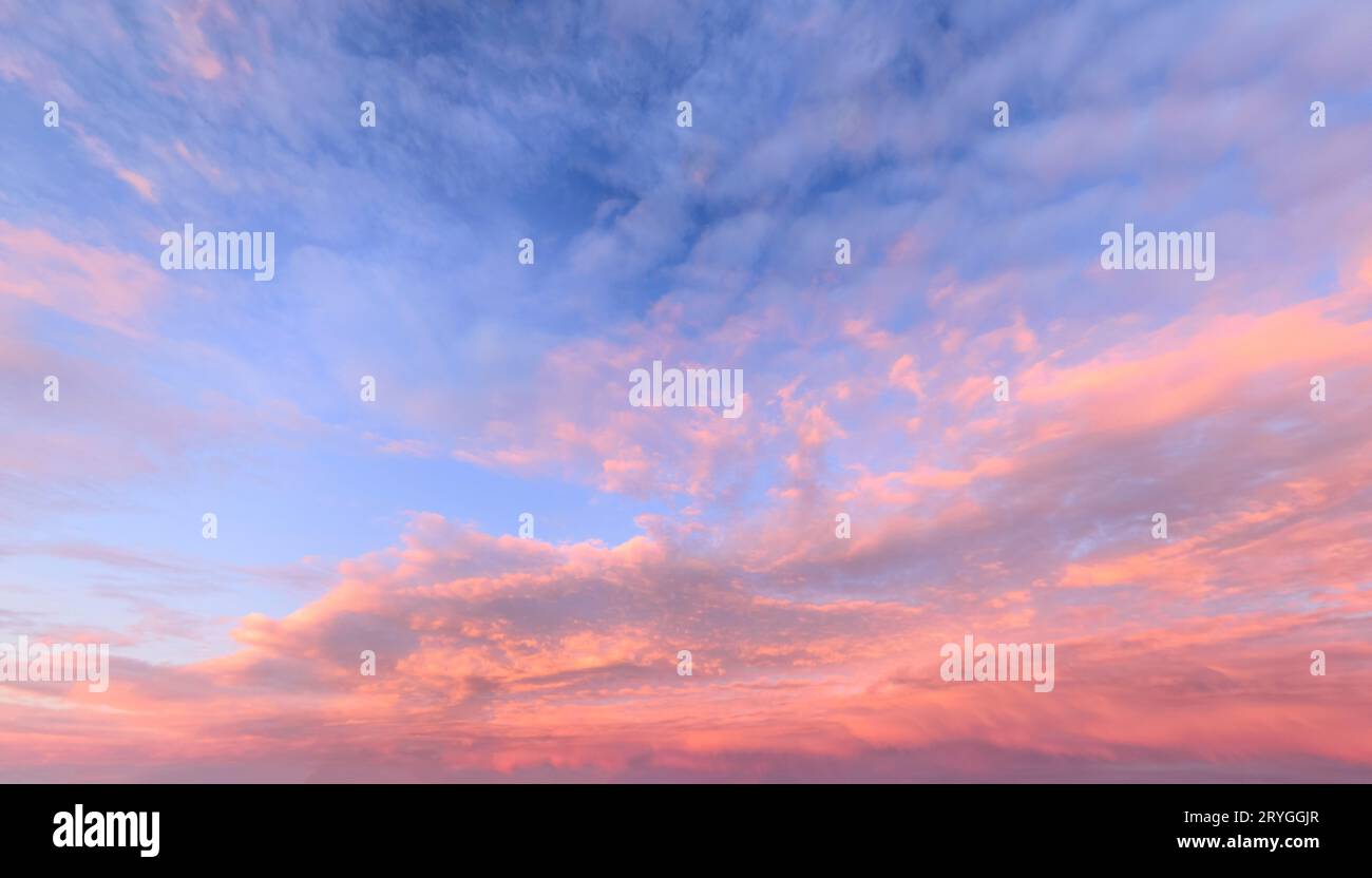 Wild, fiery evening sky with clouds just before sunset Stock Photo - Alamy