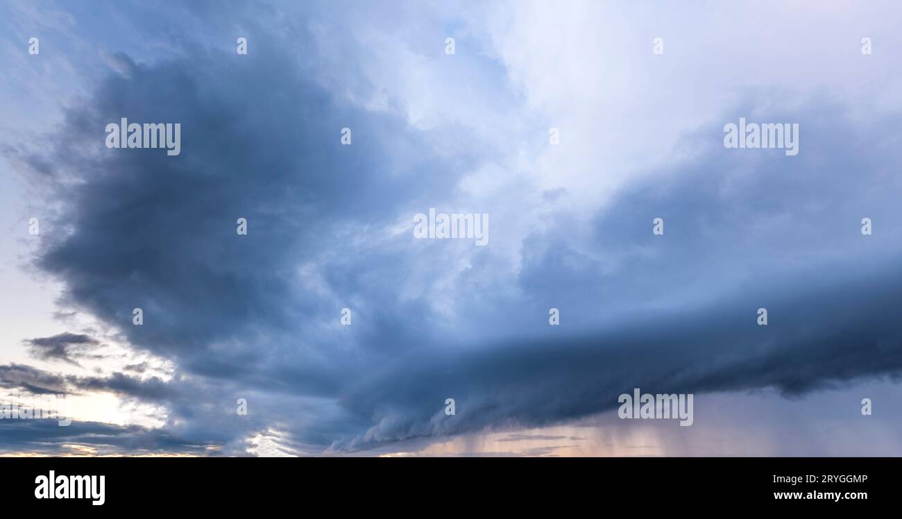 Cloudy sky with gloomy rain clouds Stock Photo