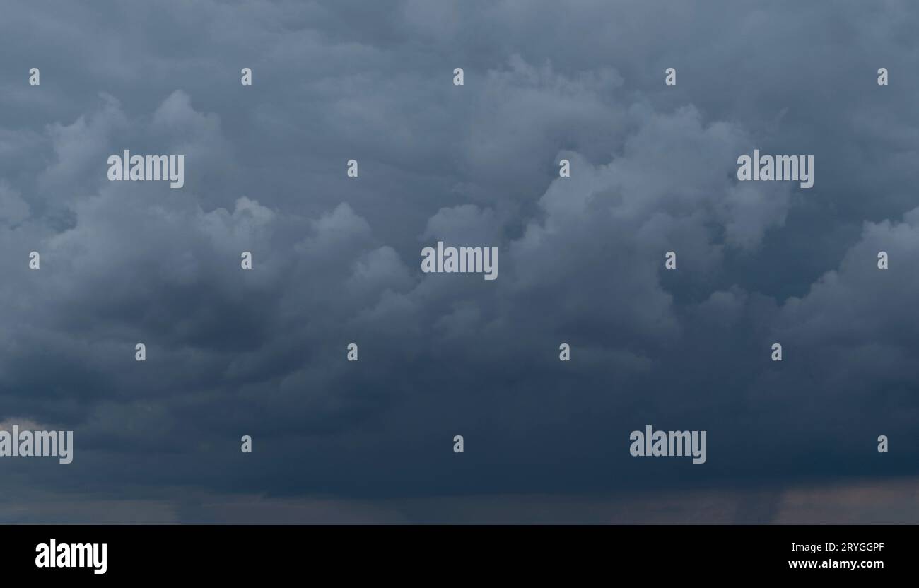 Cloudy sky with gloomy rain clouds Stock Photo
