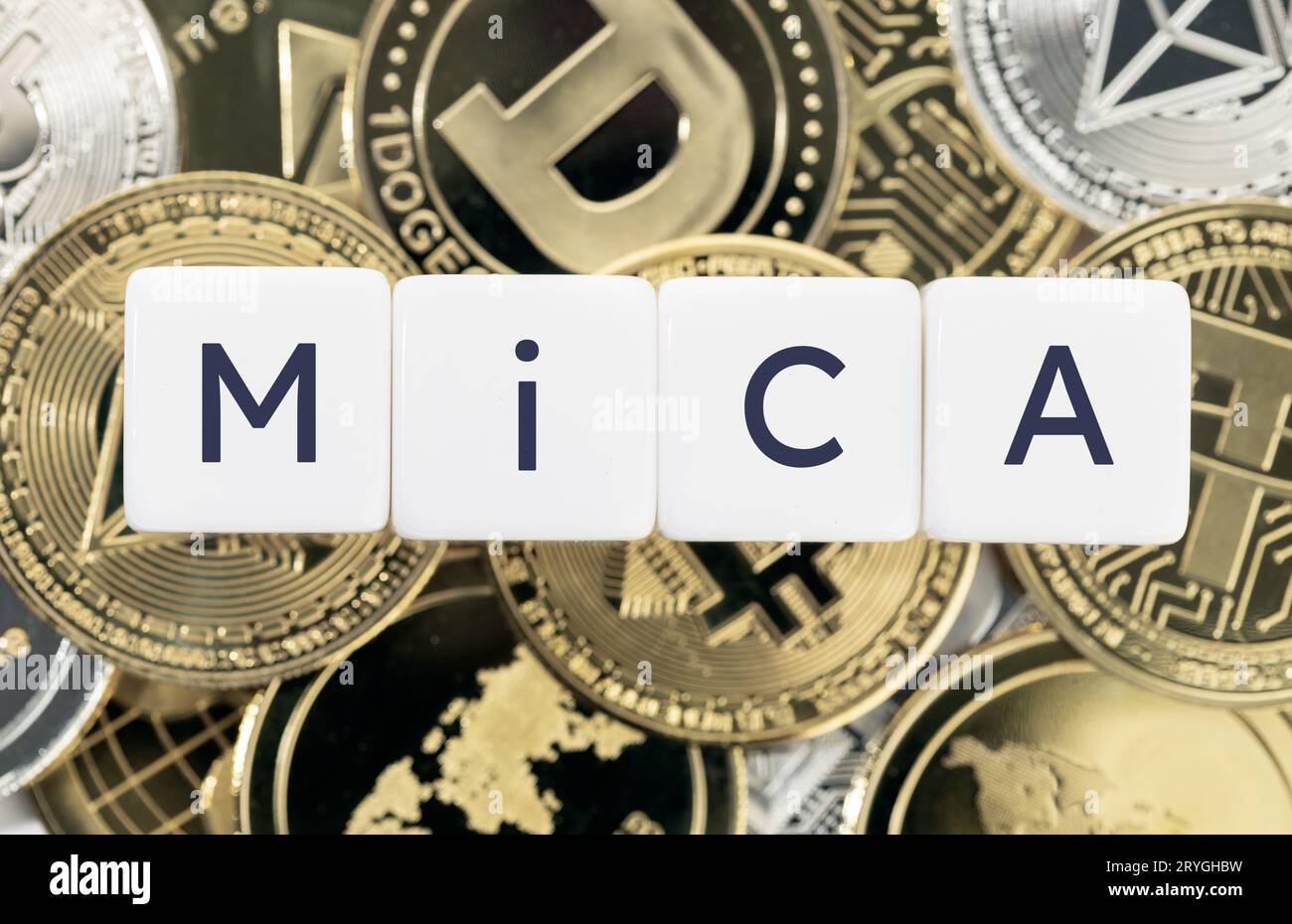 MiCA or Markets in Crypto Assets concept Stock Photo