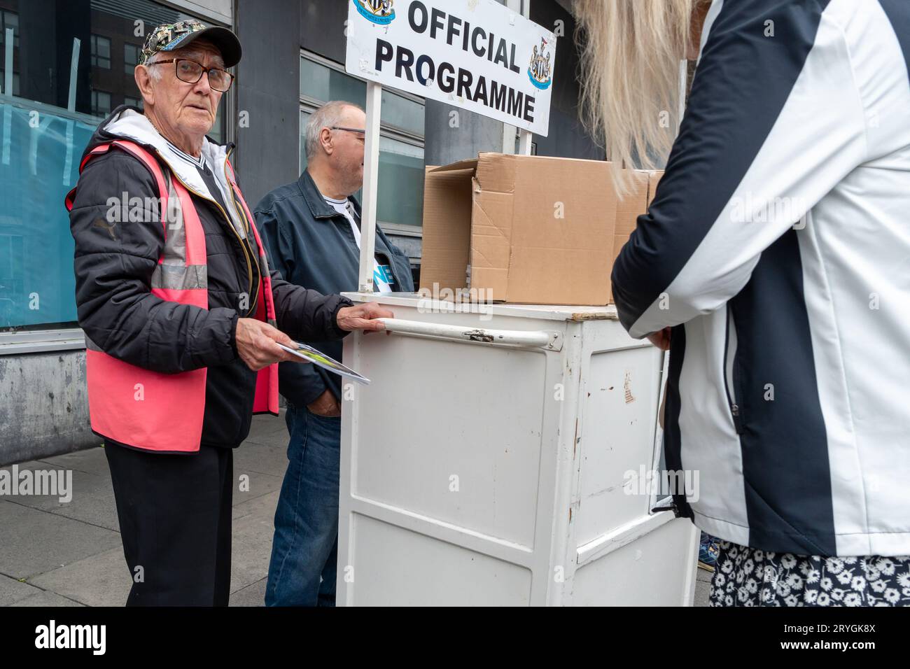 Programme Seller Newcastle United official programme seller, in the city, ahead of the ...