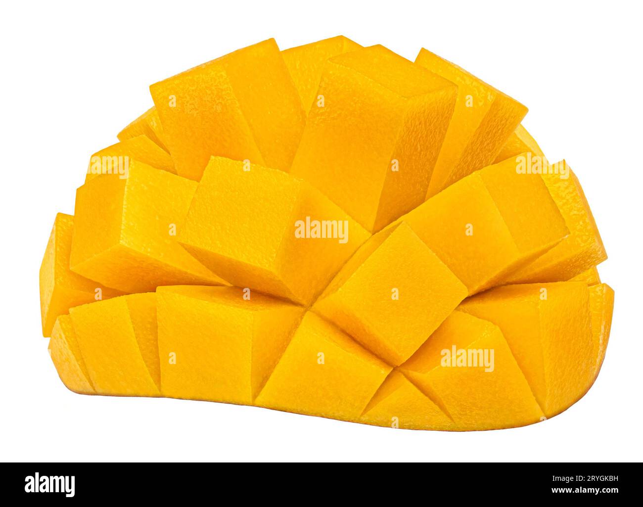 Sliced mango isolated on white background Stock Photo