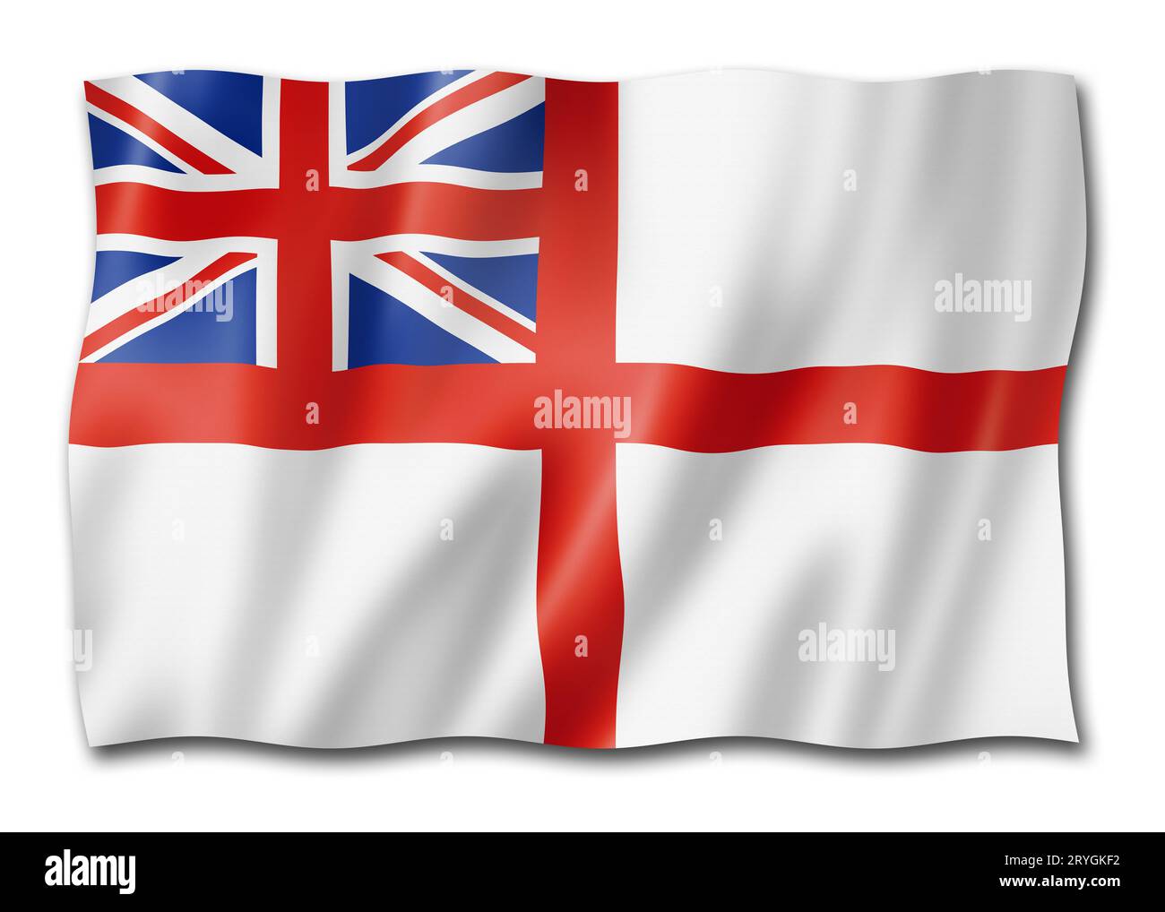White Ensign, Royal Navy flag, UK Stock Photo