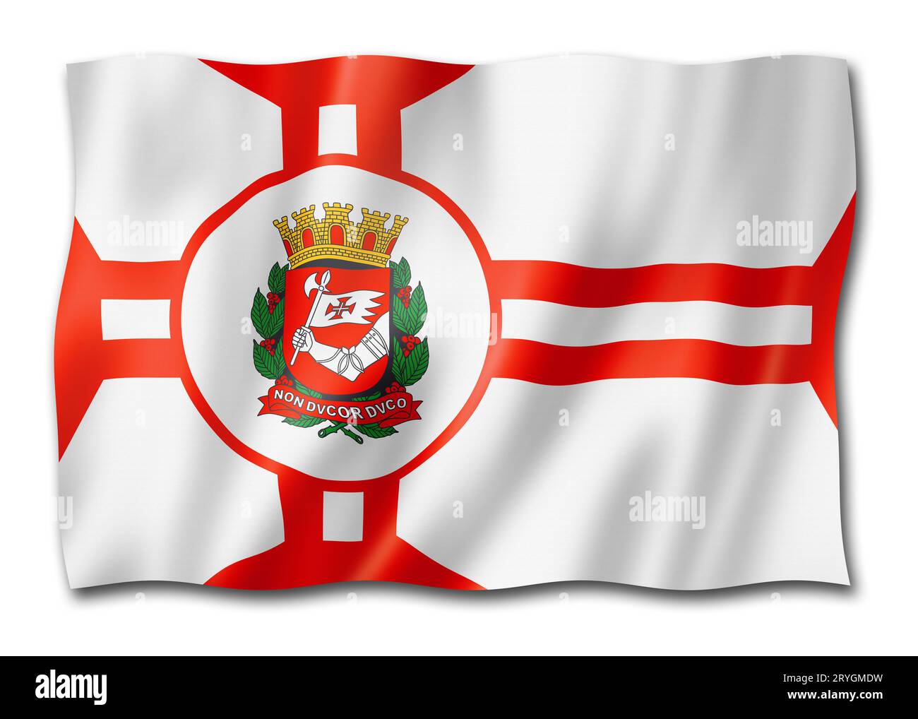 Sao Paulo city flag, Brazil Stock Photo - Alamy