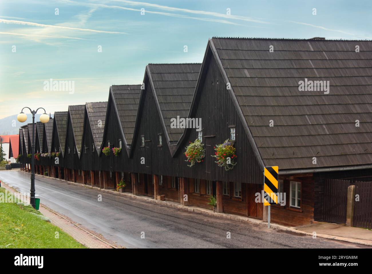 Famous Weavers houses in Chelmsko Slaskie Stock Photo