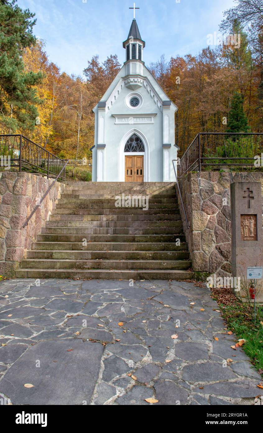 The pilgrim's Chapel of the Virgin Mary in Kohutovo. Nova Bana. Slovakia. Stock Photo