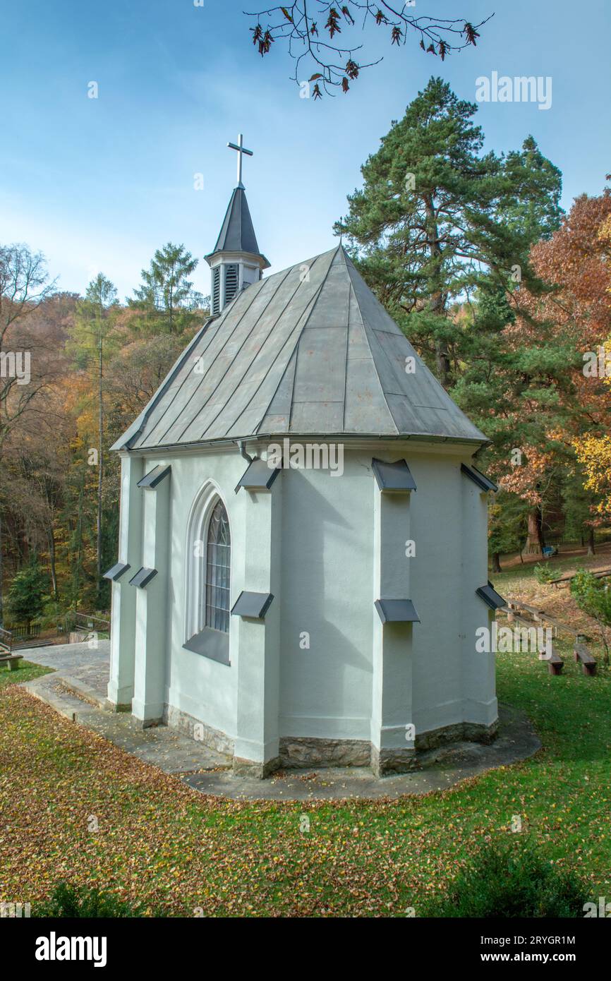 The pilgrim's Chapel of the Virgin Mary in Kohutovo. Nova Bana. Slovakia. Stock Photo