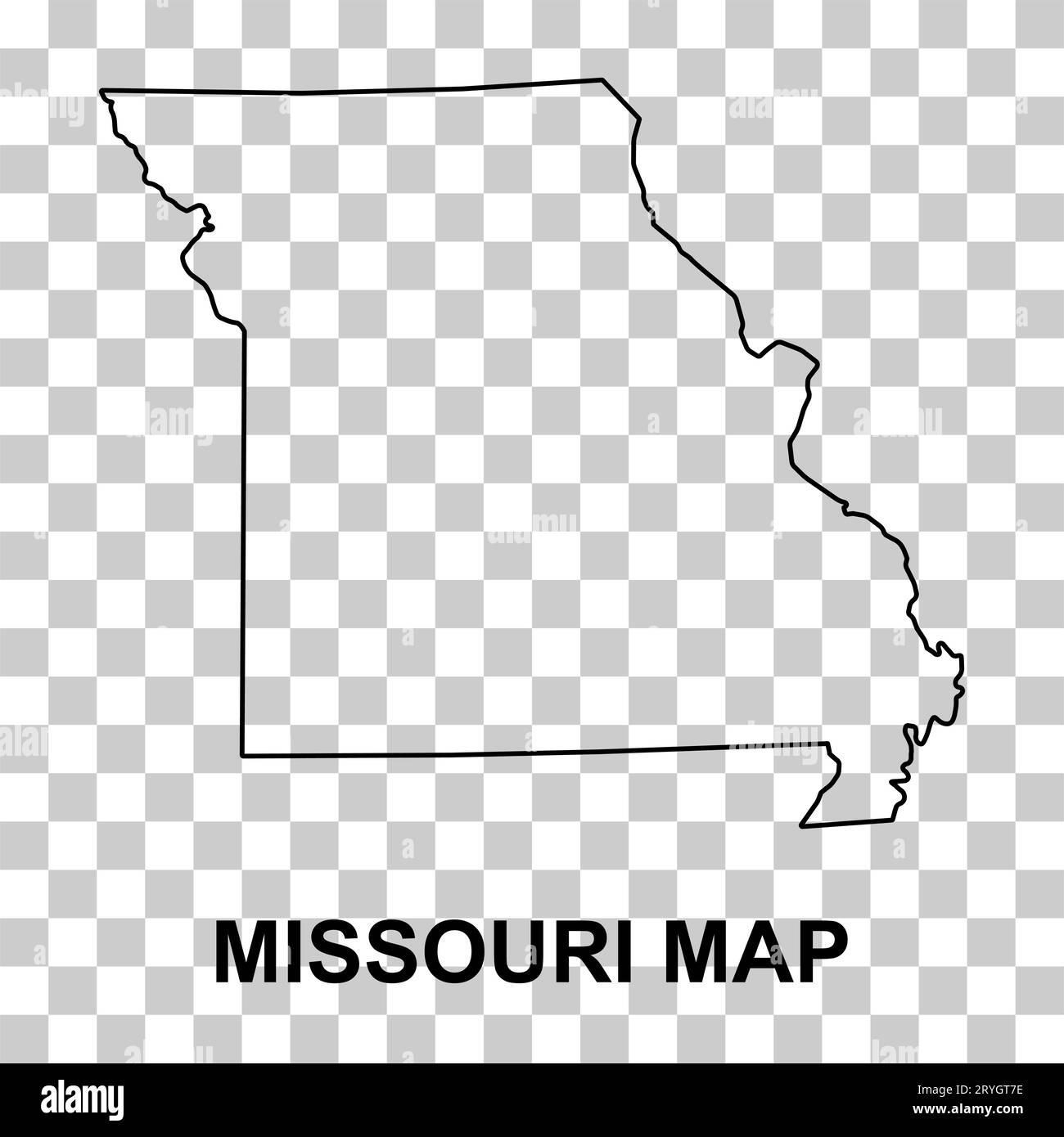 Missouri map shape, united states of america. Flat concept icon symbol ...