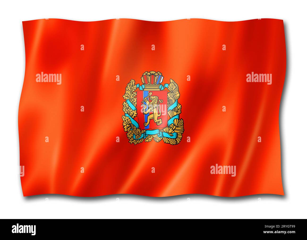 Krasnoyarsk state - Krai -  flag, Russia Stock Photo