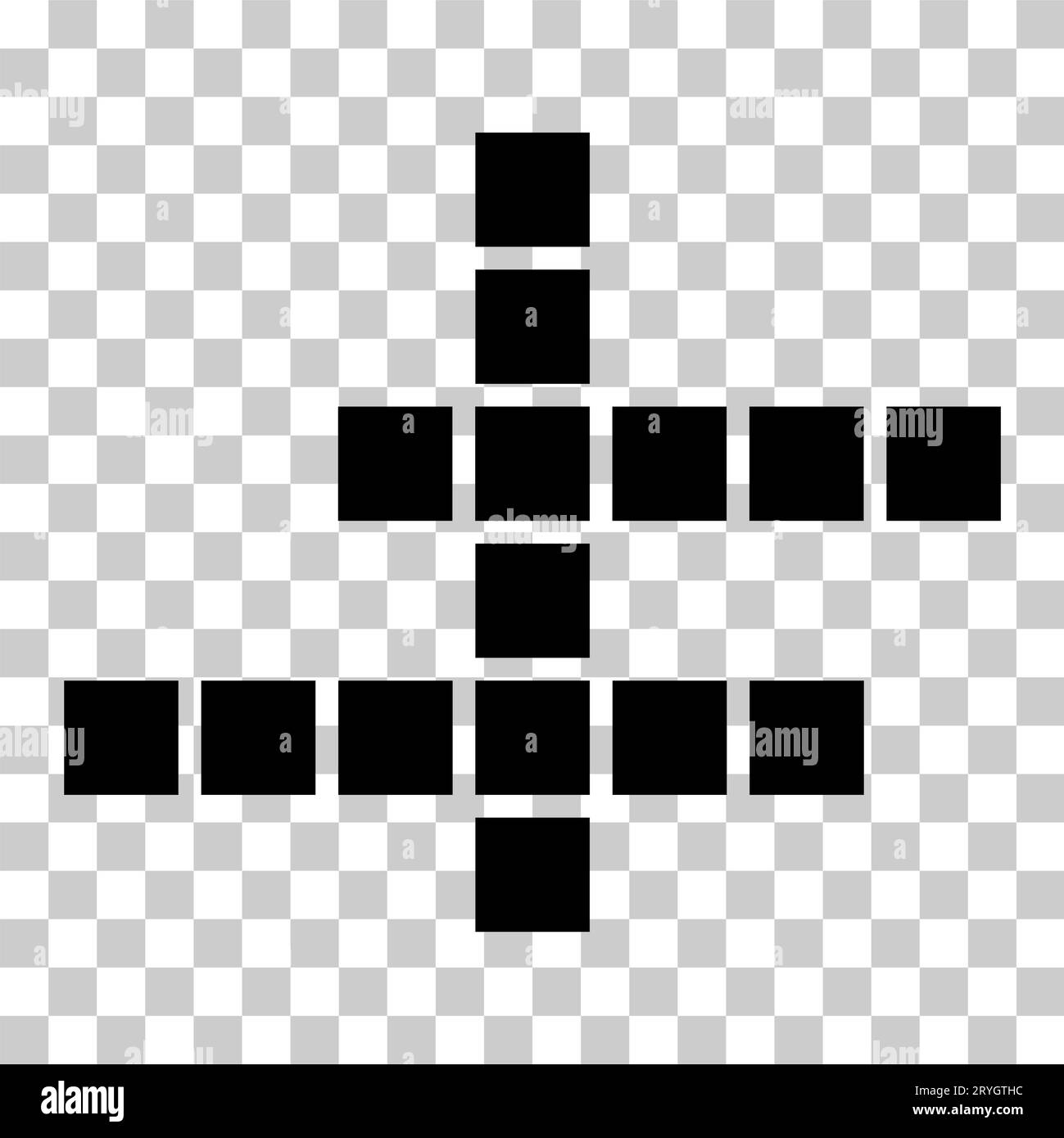 Crossword concept icon, cross word graphic symbol, web flat vector
