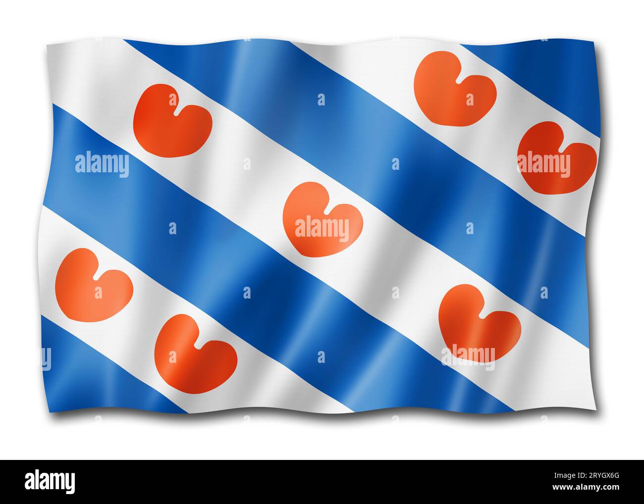 Netherlands Frisia ethnic flag, Europe Stock Photo - Alamy