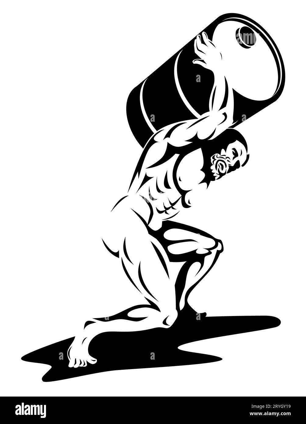 Titan atlas Black and White Stock Photos & Images - Alamy