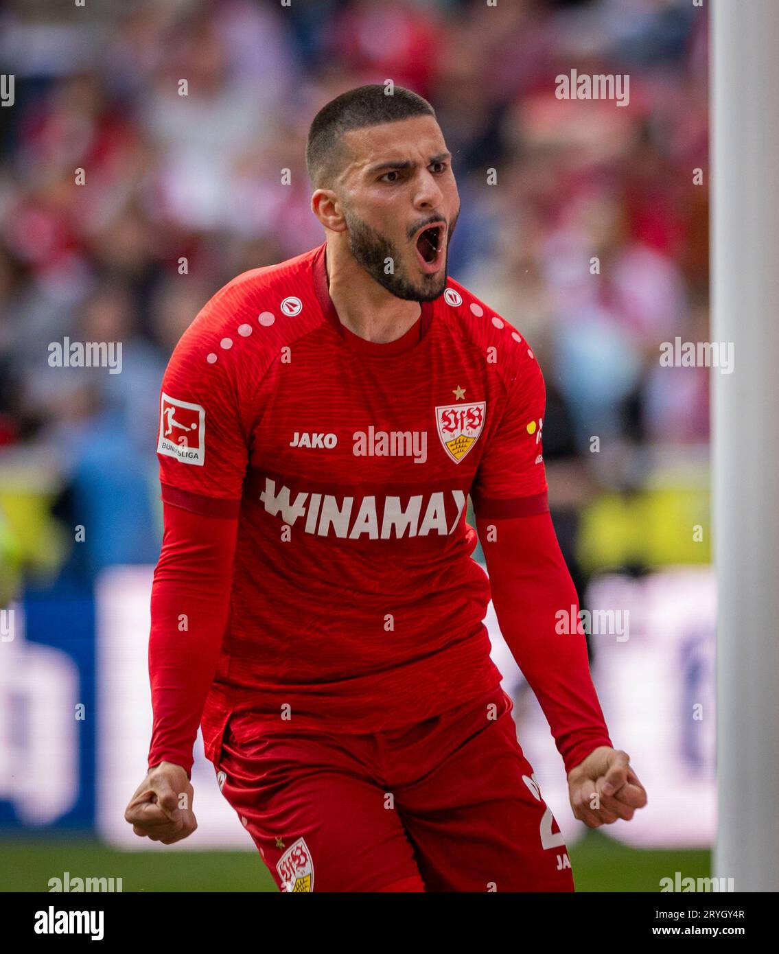 Cologne, Germany. 30th Sep 2023. Torjubel: Deniz Undav (VfB) 1. FC Köln