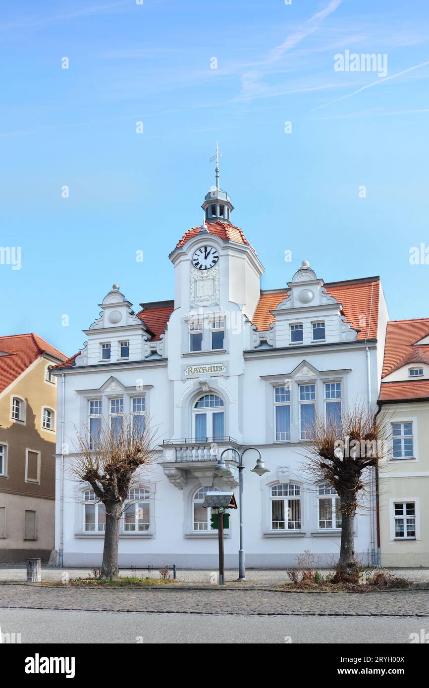 City hall building in Ostritz city Germany Stock Photo