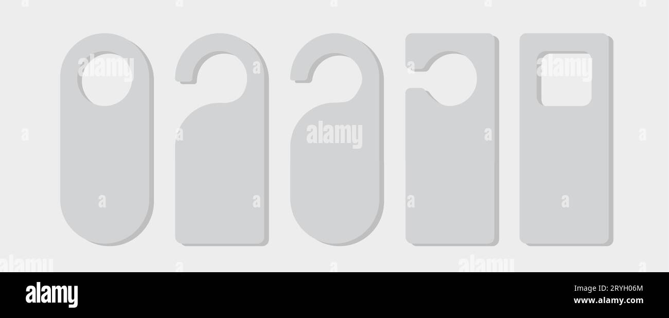 Empty Room Label Empty label Hotel room door hanger. Do not disturb label. Isolated on ...