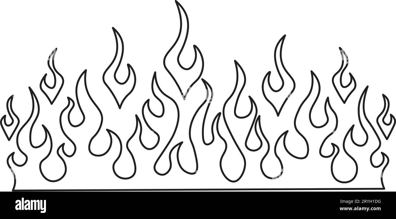 Fine Line Red Fire Flame Temporary Tattoo - Set of 3 – Tatteco