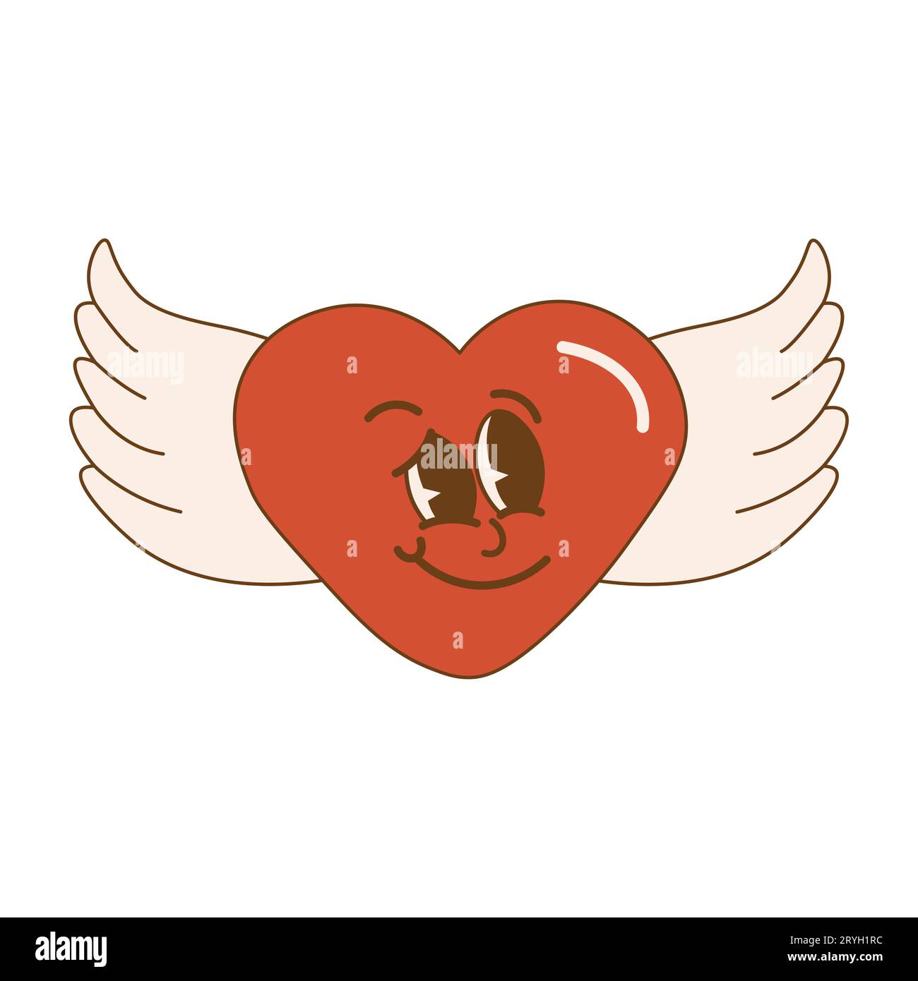 Valentines Day card. Old school tattoo style. Stock Illustration