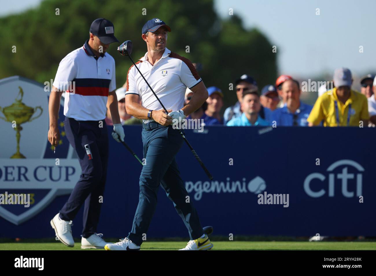 Rome, Italy. 30th Sep, 2023. Rome, Italy 30.09.2023: Rory McElroy of Europe team FOURBALL MATCHES at RYDER CUP 2023 at Marco Simone Golf & Country Club di Guidonia Montecelio, Roma Credit: Independent Photo Agency/Alamy Live News Stock Photo
