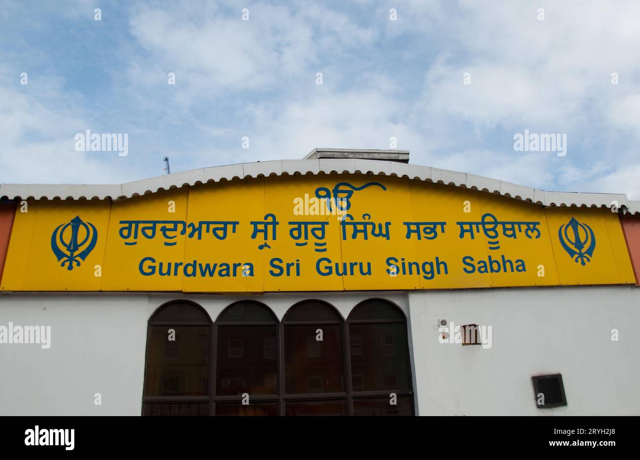 Gurdwara Sri Guru Singh Sabha, Sikh Temple, Southall, London, UK Stock Photo