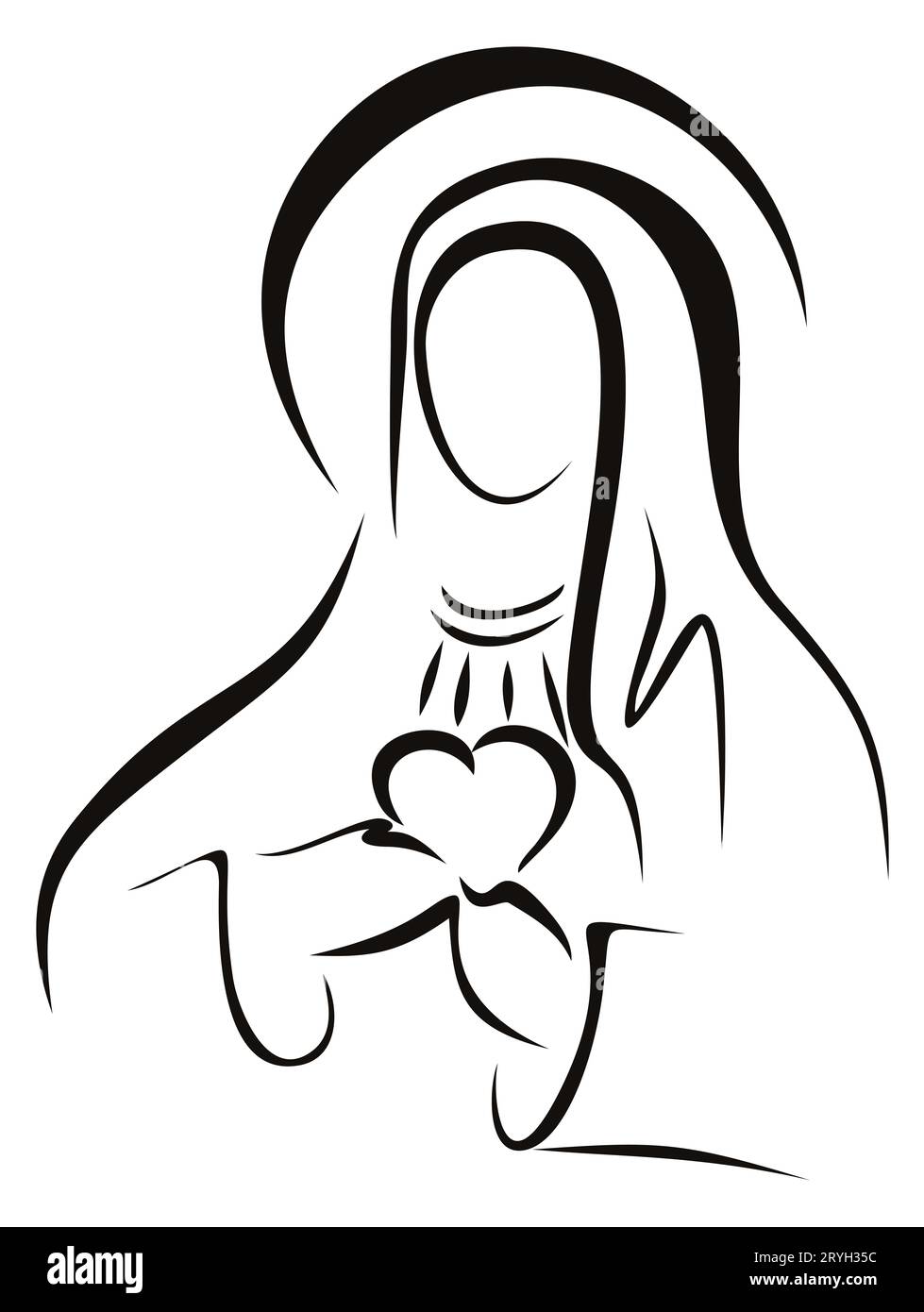 Saint Mary, mother of Jesus in Christian religion Stock Photo Alamy