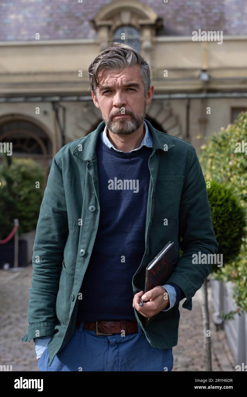 Nick Laird, Northern Irish novelist and poet, photographed at Cliveden Literary Festival, Berkshire, England, United Kingdom Stock Photo