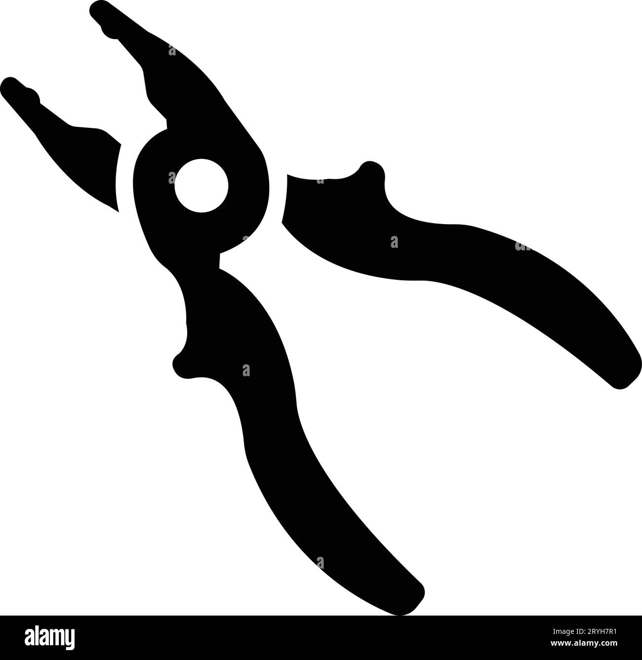 plier flat icon tool for construction work Stock Vector