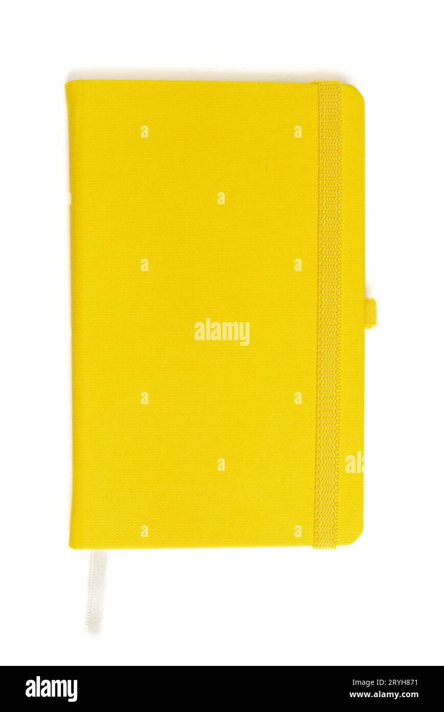 Notepad with hard cover. Top view Stock Photo Alamy