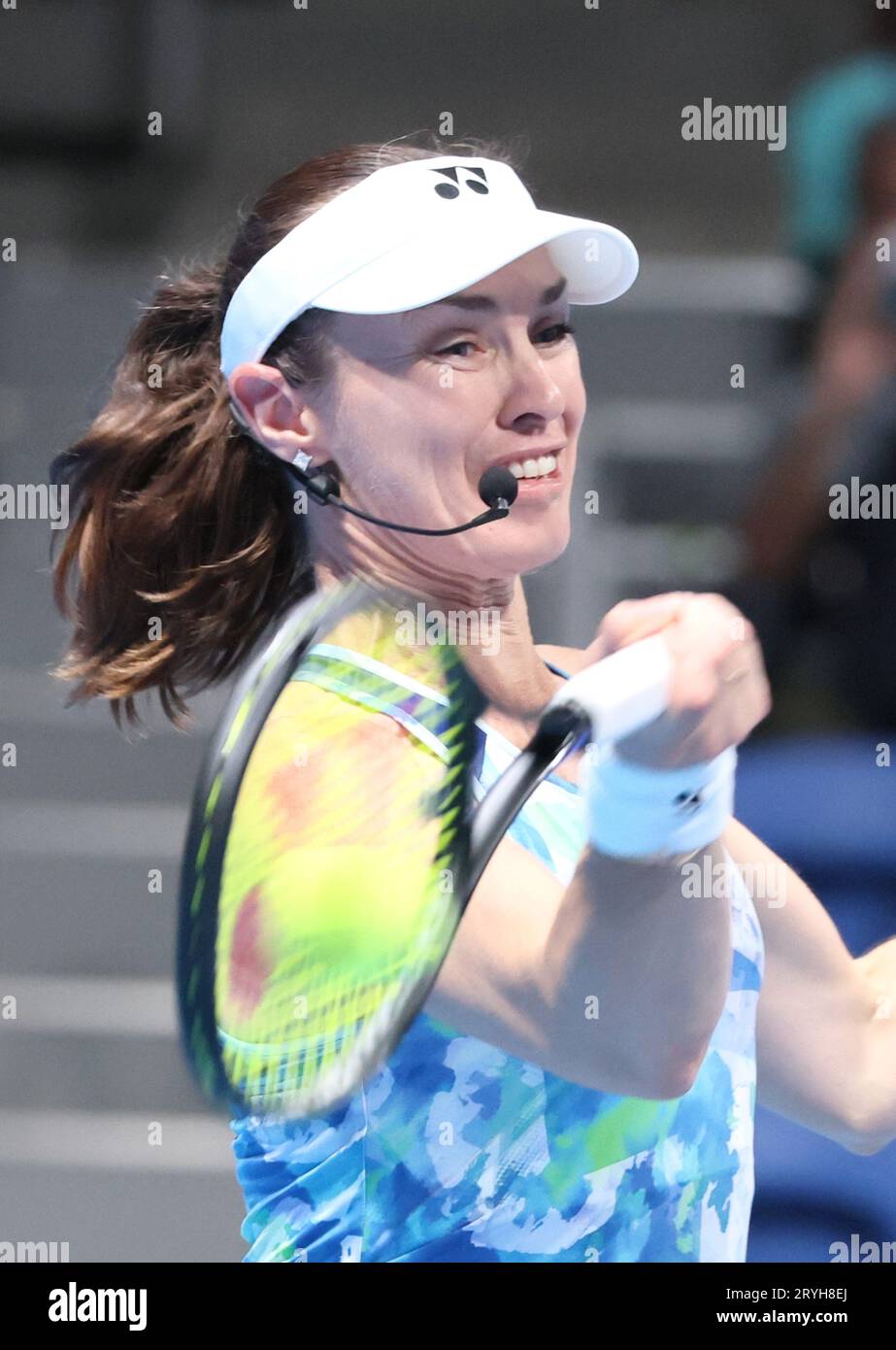 Tokyo Japan 1st Oct 2023 Swiss Tennis Legend Martina Hingis Plays