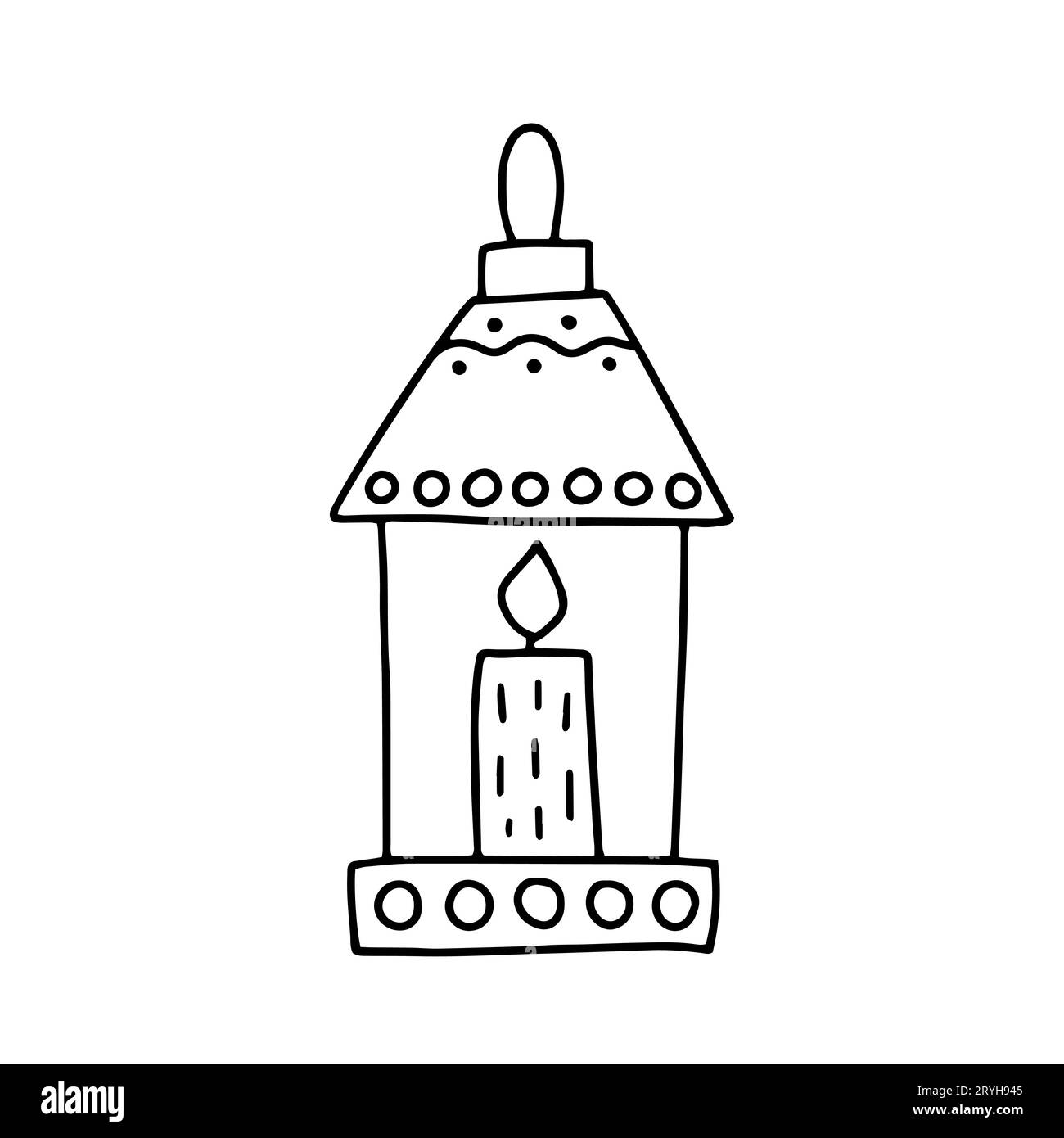 Doodle outdoor light with candle Stock Vector Image & Art - Alamy