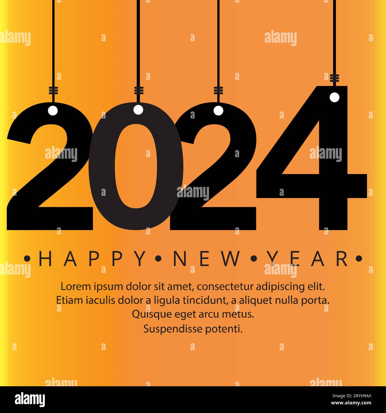 Happy new year 2024 design with numbers. happy new year 2024 vector