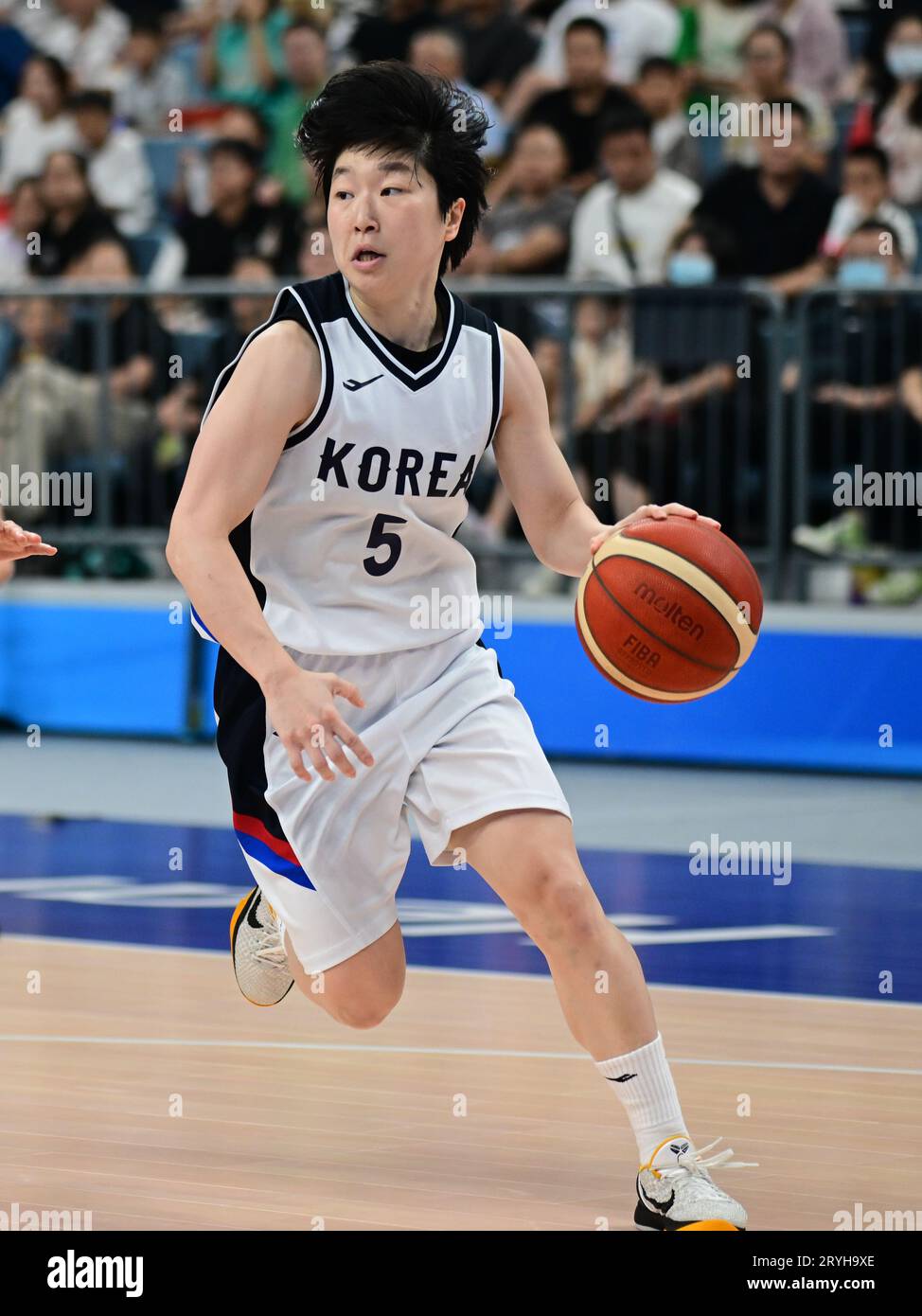 Hangzhou, China. 01st Oct, 2023. Heji An of the Korea women basketball team is seen in action